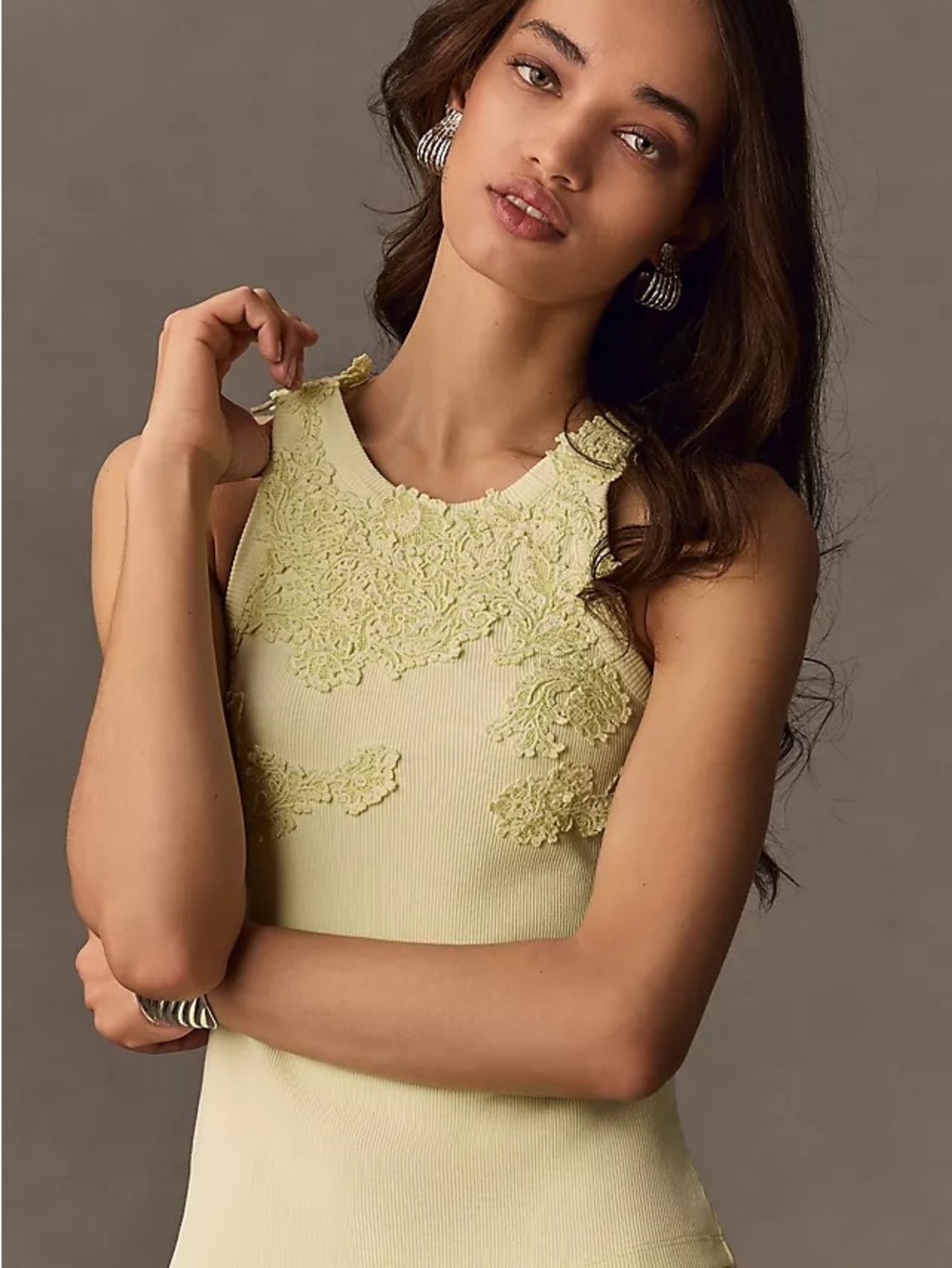ANTHROPOLOGIE | BNWT Pippah Lace Appliqué Tank Size XS